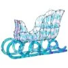 26 In. Pre Lit Iridescent Santa Sleigh Decoration, Strung With 105 Cool White LED Lights