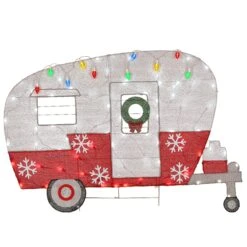 32 In. Pre-Lit Christmas Camper