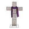 5 Ft. Easter 2D Glitter Mesh Cross Decoration With LED Lights