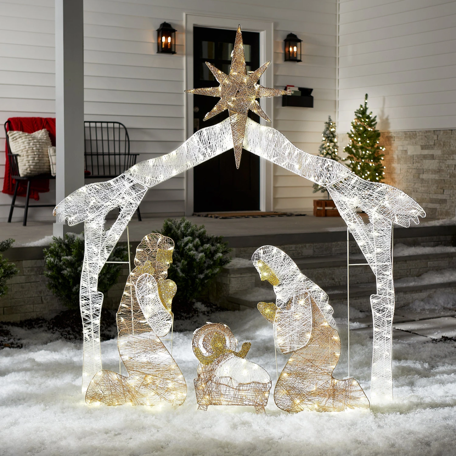 72 In. Nativity Scene With White LED Lights 2 72 In. Nativity Scene With White LED Lights - Image 2