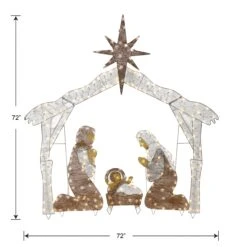 72 In. Nativity Scene With White LED Lights 11 72 In. Nativity Scene With White LED Lights -Christmas Trees Sales DF 250001U Silo Dim