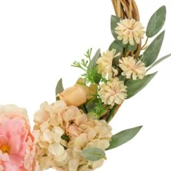 19 In. Spring Hoop Wreath With Wild Rose And Peony Flowers 6 19 In. Spring Hoop Wreath With Wild Rose And Peony Flowers -Christmas Trees Sales DL87 45F22139 1 3