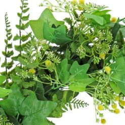 24 In. Spring Wreath With Ivy, Fern Leaves, Seed Pods, And Flowing Green Stems 6 24 In. Spring Wreath With Ivy, Fern Leaves, Seed Pods, And Flowing Green Stems -Christmas Trees Sales DL87 45F22176 1 3