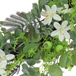 24 In. Spring Wreath With Mixed Flower Blooms And Flowing Green Stems -Christmas Trees Sales DL87 45F22182 1 3