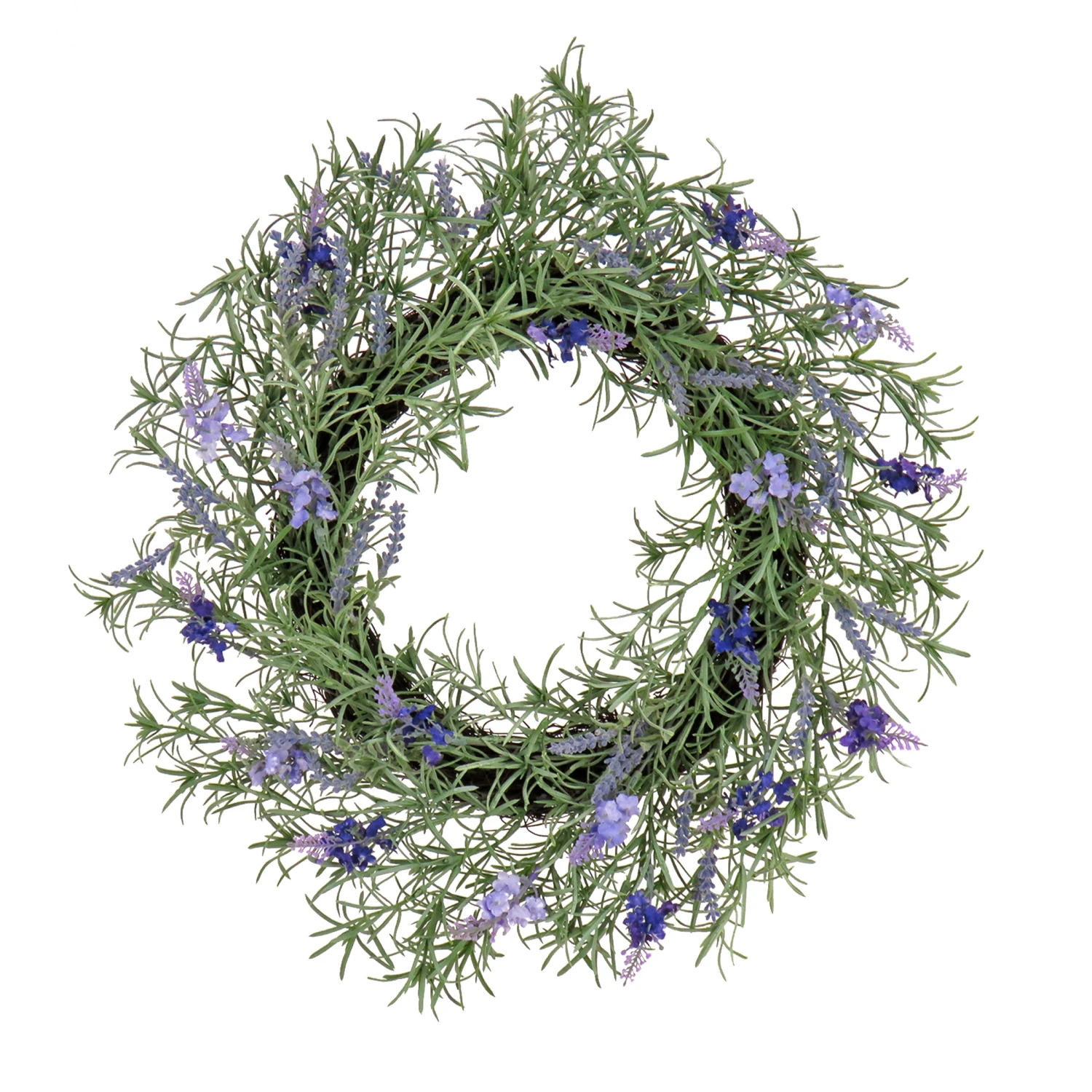 19 In. Spring Wreath With Lavender And Rosemary 1 19 In. Spring Wreath With Lavender And Rosemary