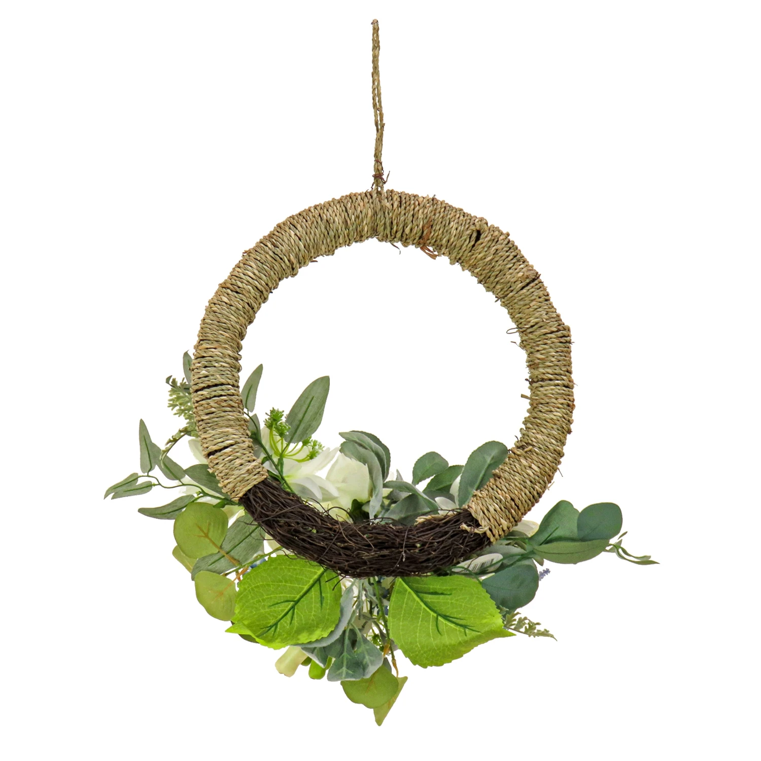 20 In. Spring Hoop Wreath With Dahlia, Peony, And Hydrangea Blooms 4 20 In. Spring Hoop Wreath With Dahlia, Peony, And Hydrangea Blooms - Image 4