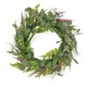 22 In. Spring Wreath With Eucalyptus Leaves, Lavender, Flowing Green Stems