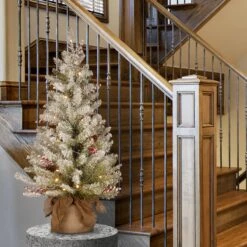 3 Ft. Pre-Lit Dunhill Fir Tree With Warm White LED Lights 29 3 Ft. Pre-Lit Dunhill Fir Tree With Warm White LED Lights -Christmas Trees Sales DUF 300 30 B1 2