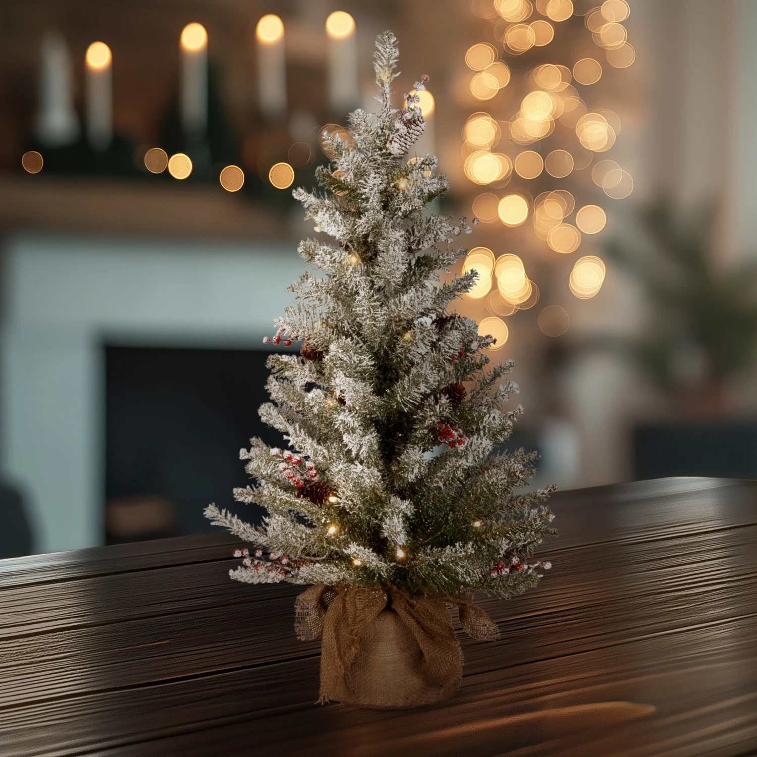 3 Ft. Pre-Lit Dunhill Fir Tree With Warm White LED Lights 2 3 Ft. Pre-Lit Dunhill Fir Tree With Warm White LED Lights - Image 2