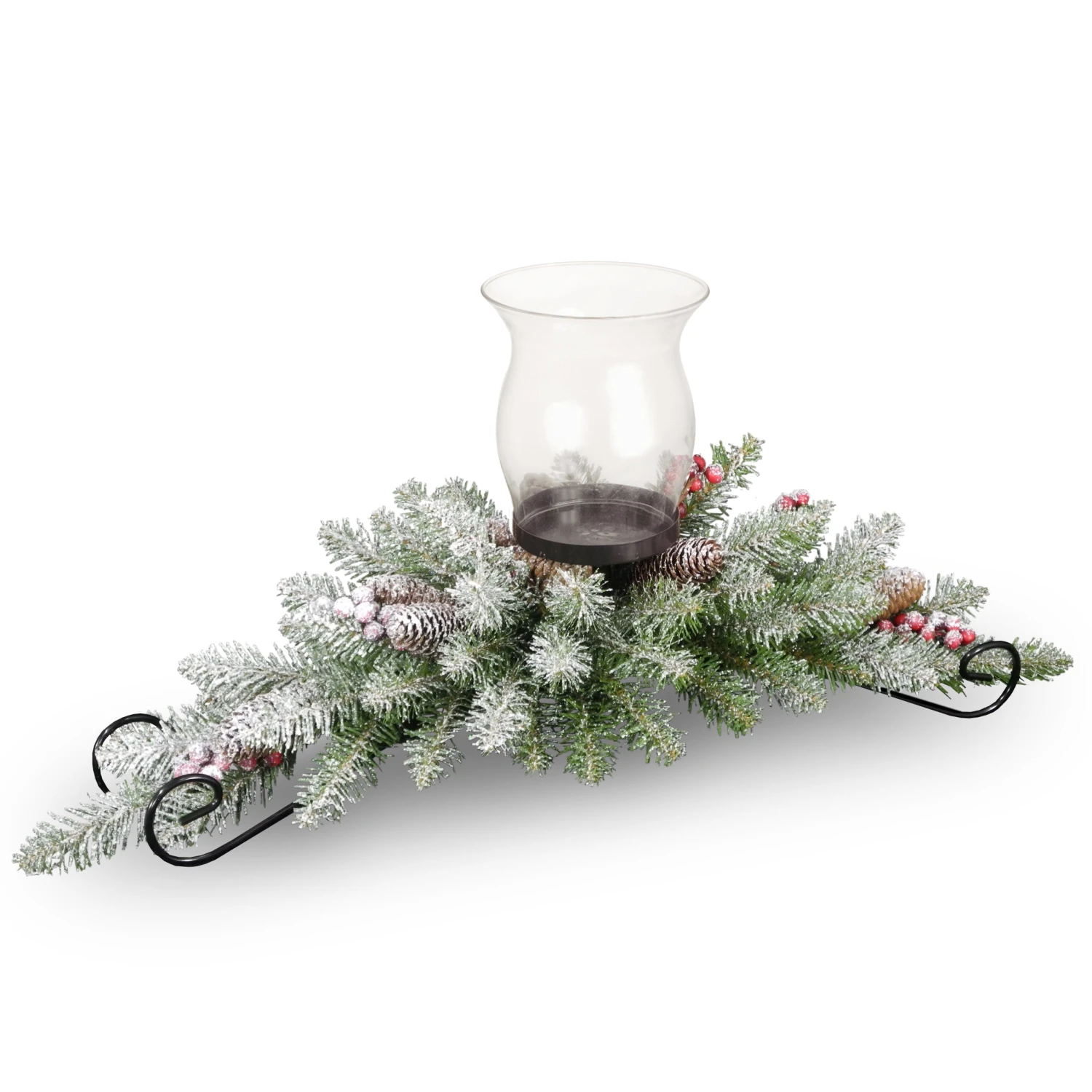 30 In. Dunhill Fir Centerpiece And Candle Holder 1 30 In. Dunhill Fir Centerpiece And Candle Holder