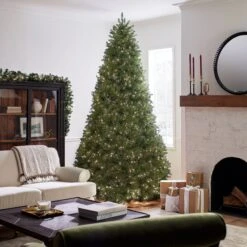 10 Ft. Pre-Lit Dunhill Fir Tree With Clear Lights 13 10 Ft. Pre-Lit Dunhill Fir Tree With Clear Lights -Christmas Trees Sales DUH 100LO S Lifestyle