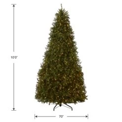 10 Ft. Pre-Lit Dunhill Fir Tree With Dual Color LED Lights 20 10 Ft. Pre-Lit Dunhill Fir Tree With Dual Color LED Lights -Christmas Trees Sales DUH 330LD 10S Silo Dim