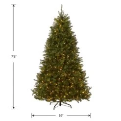 7.5 Ft. Pre-Lit Dunhill Fir Tree With Dual Color LED Lights 21 7.5 Ft. Pre-Lit Dunhill Fir Tree With Dual Color LED Lights -Christmas Trees Sales DUH 330LD 75S Silo Dim
