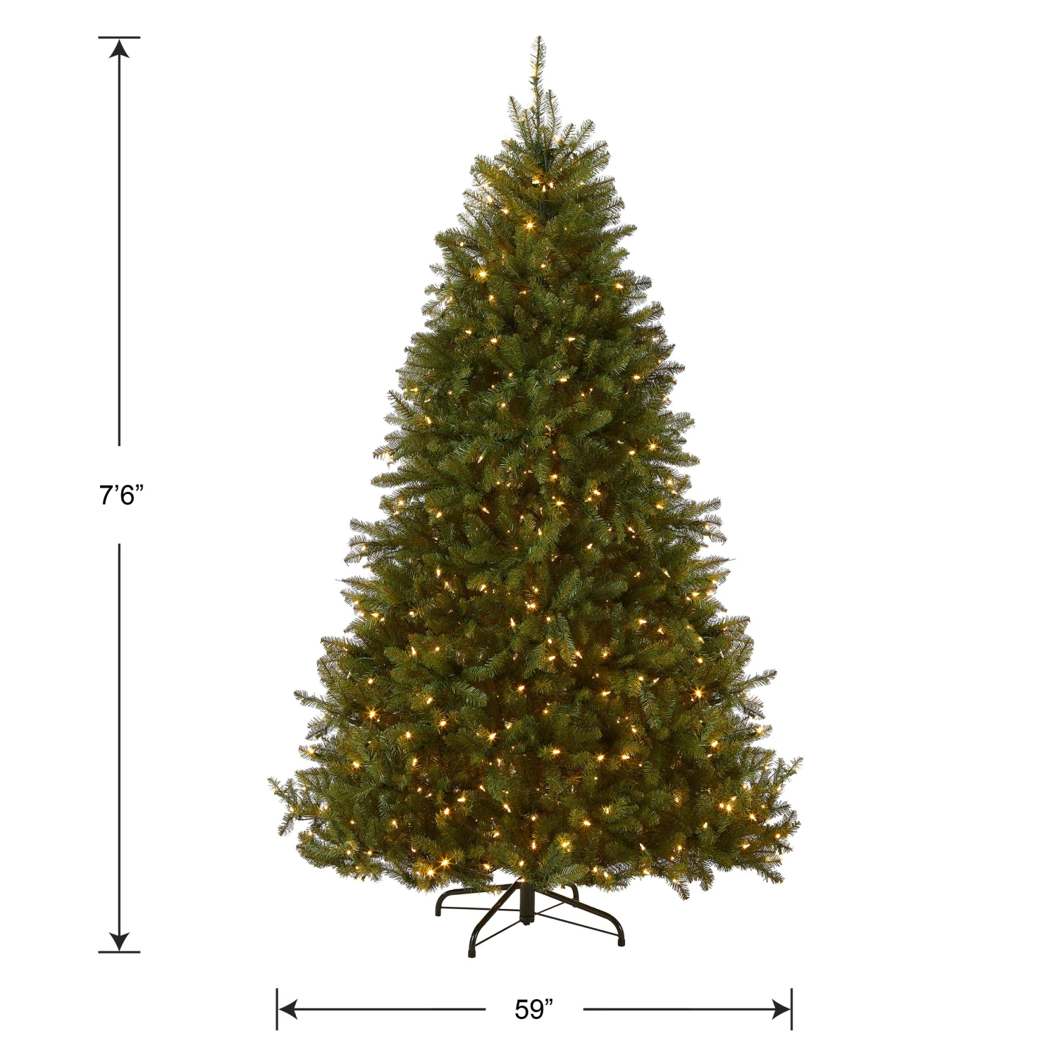 7.5 Ft. Pre-Lit Dunhill Fir Tree With Dual Color LED Lights 6 7.5 Ft. Pre-Lit Dunhill Fir Tree With Dual Color LED Lights - Image 6