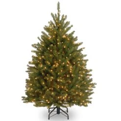 4 Ft. Pre-Lit Dunhill Fir Tree With Clear Lights