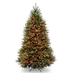 7 Ft. Pre-Lit Dunhill Fir Tree With Multicolor Lights