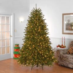 7.5 Ft. Pre-Lit Dunhill Fir Hinged Tree With Clear Lights 15 7.5 Ft. Pre-Lit Dunhill Fir Hinged Tree With Clear Lights -Christmas Trees Sales DUH 75LO 2
