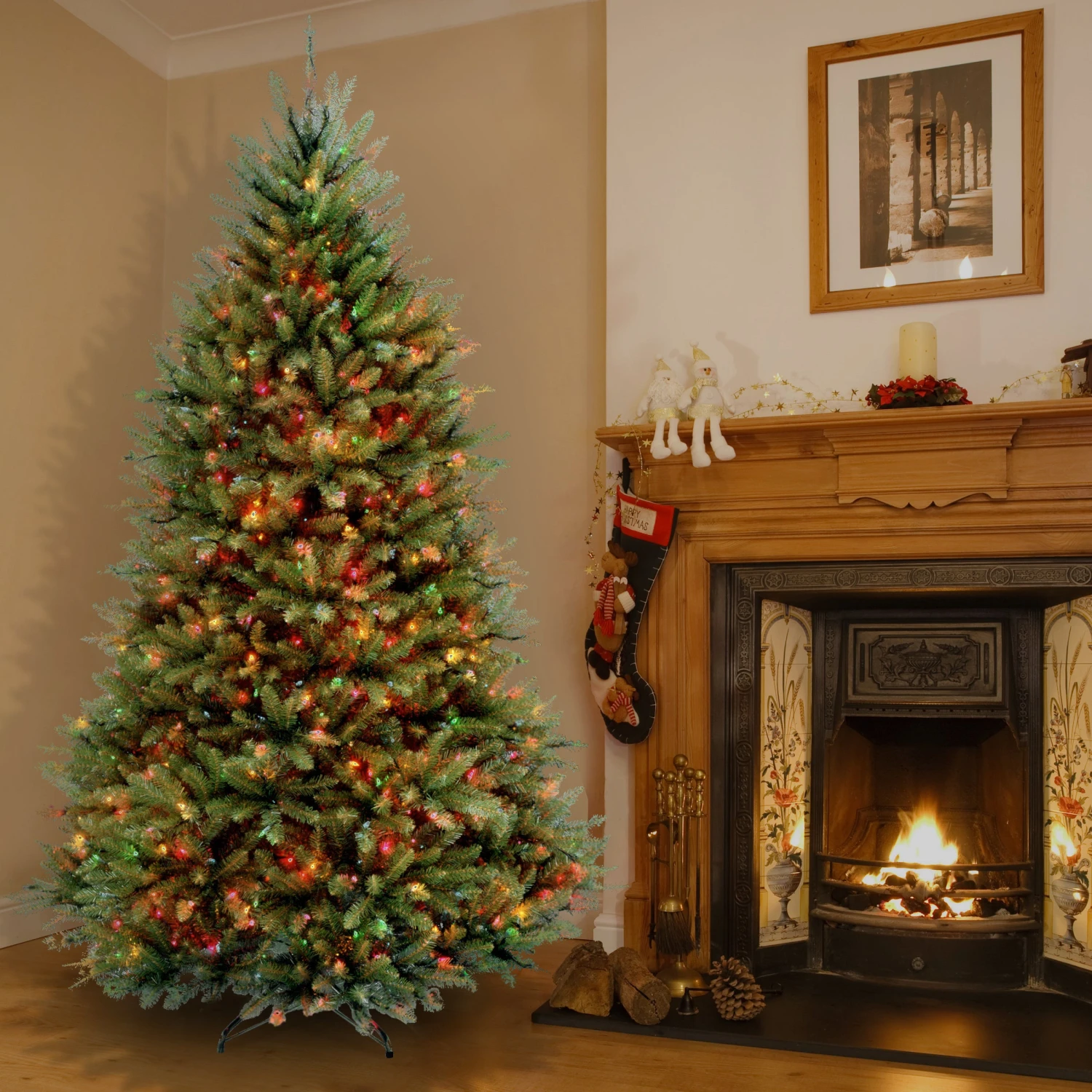 7.5 Ft. Pre-Lit Dunhill Fir Tree With Multicolor Lights 18 7.5 Ft. Pre-Lit Dunhill Fir Tree With Multicolor Lights - Image 18