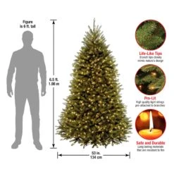 6.5 Ft. Pre-Lit Dunhill Fir Tree With PowerConnect Clear Lights 10 6.5 Ft. Pre-Lit Dunhill Fir Tree With PowerConnect Clear Lights -Christmas Trees Sales DUH3 300P 65 Dim