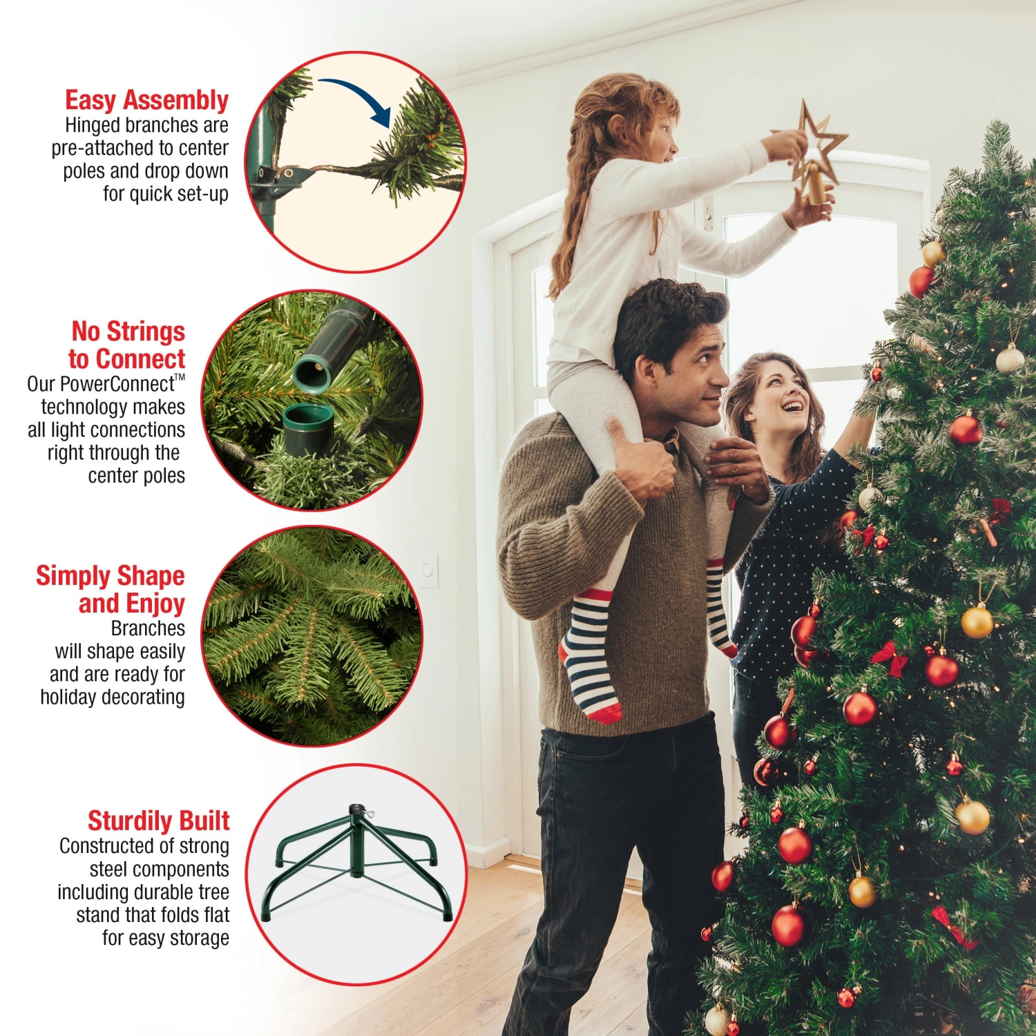 7 Ft. Pre-Lit Dunhill Fir Tree With PowerConnect Clear Lights 5 7 Ft. Pre-Lit Dunhill Fir Tree With PowerConnect Clear Lights - Image 5