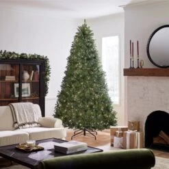 9 Ft. Pre-Lit Dunhill Fir Tree With PowerConnect Clear Lights 21 9 Ft. Pre-Lit Dunhill Fir Tree With PowerConnect Clear Lights -Christmas Trees Sales DUH3 300P 90 Lifestyle