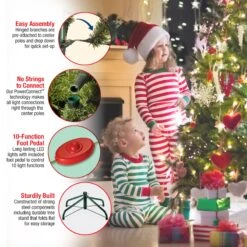 9 Ft. Pre-Lit Dunhill Fir Tree With PowerConnectDual Color LED Lights 24 9 Ft. Pre-Lit Dunhill Fir Tree With PowerConnectDual Color LED Lights -Christmas Trees Sales DUH3 D00 90 Features