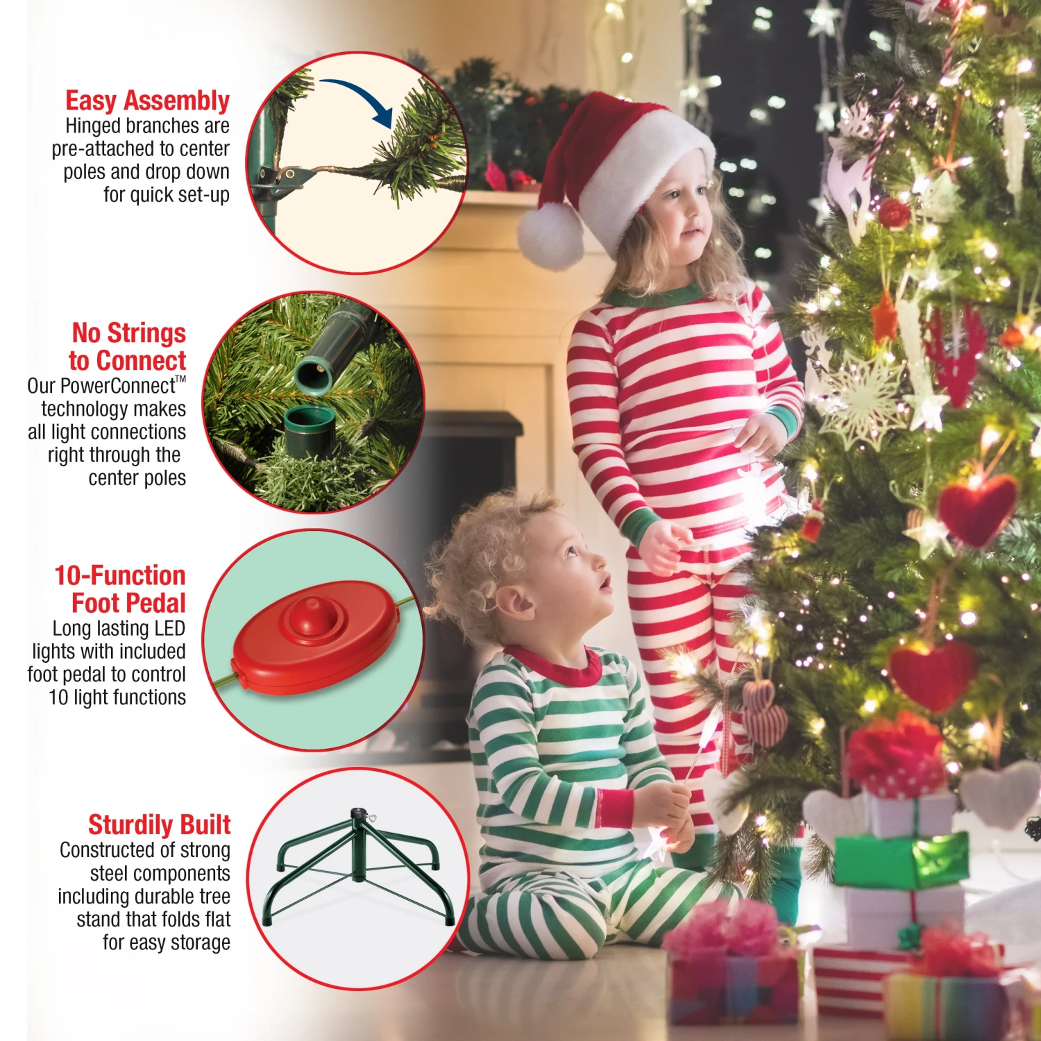 9 Ft. Pre-Lit Dunhill Fir Tree With PowerConnectDual Color LED Lights 11 9 Ft. Pre-Lit Dunhill Fir Tree With PowerConnectDual Color LED Lights - Image 11