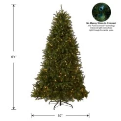 6.5 Ft. Pre-Lit Dunhill Fir With PowerConnect Dual Color LED Lights 12 6.5 Ft. Pre-Lit Dunhill Fir With PowerConnect Dual Color LED Lights -Christmas Trees Sales DUH3 D30 65 Silo Dim