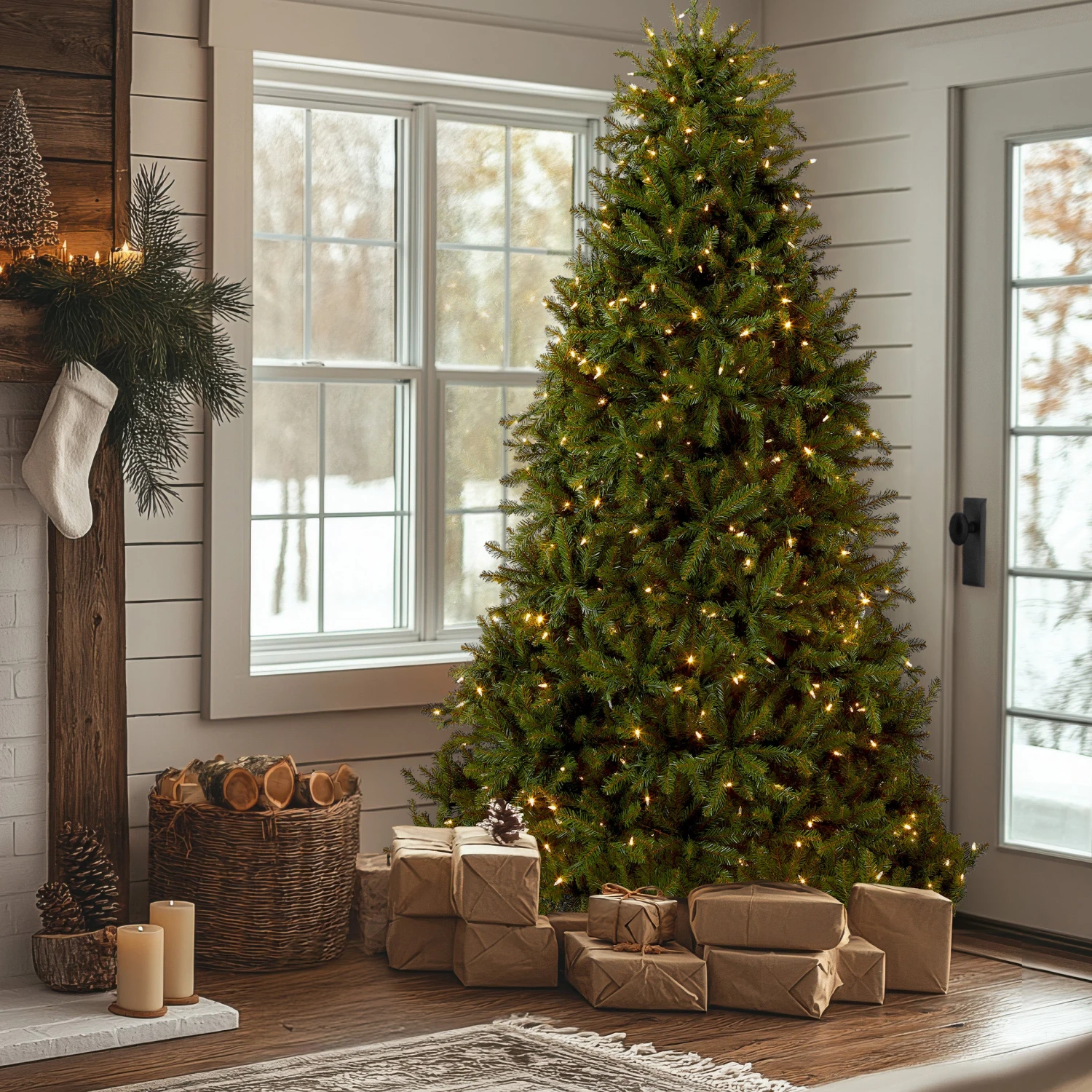 7.5 Ft. Pre-Lit Dunhill Fir Tree With PowerConnect Dual Color LED Lights 2 7.5 Ft. Pre-Lit Dunhill Fir Tree With PowerConnect Dual Color LED Lights - Image 2