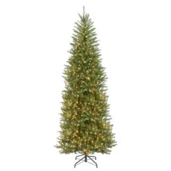 10 Ft.Pre-Lit Dunhill Fir Slim Tree With Clear Lights