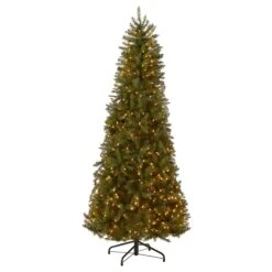 6.5 Ft. Pre-Lit Dunhill Fir Slim Tree With Clear Lights
