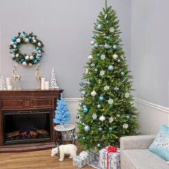 9 Ft. Dunhill Fir Slim Tree -Christmas Trees Sales DUSLH1 90 Deco
