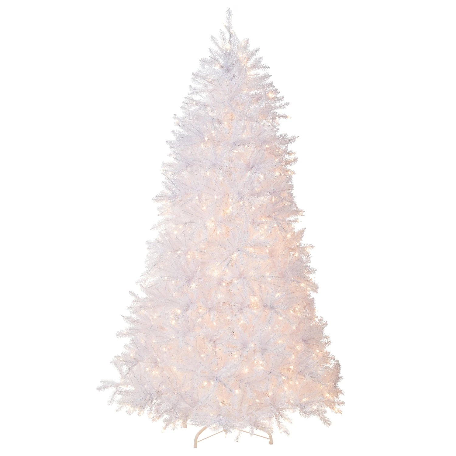 7.5 Ft. Pre-Lit Dunhill Fir White Tree With Clear Lights 1 7.5 Ft. Pre-Lit Dunhill Fir White Tree With Clear Lights