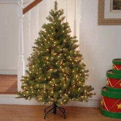 4.5 Ft. Pre-Lit Downswept Douglas Fir Tree With Clear Lights 7 4.5 Ft. Pre-Lit Downswept Douglas Fir Tree With Clear Lights -Christmas Trees Sales Downswept Douglas3 e1d20d84 72cf 422f b9ba 942e101547f3