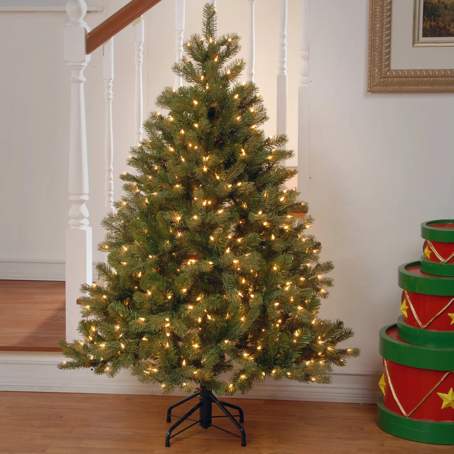 4.5 Ft. Pre-Lit Downswept Douglas Fir Tree With Clear Lights 4 4.5 Ft. Pre-Lit Downswept Douglas Fir Tree With Clear Lights - Image 4