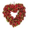 12 In. Red Petals And Leaves Floral Valentine’s Heart