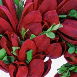 12 In. Red Petals And Leaves Floral Valentine’s Heart 9 12 In. Red Petals And Leaves Floral Valentine’s Heart -Christmas Trees Sales EG79 3412 1 5