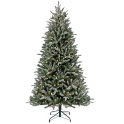 7 Ft. Pre-Lit Snowy Olallie Pine Tree With LED Lights