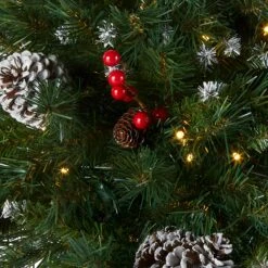 18 In. Pre-Lit Frosted Berry Urn Filler With LED Lights 10 18 In. Pre-Lit Frosted Berry Urn Filler With LED Lights -Christmas Trees Sales FRB 300 18U B Silo C1