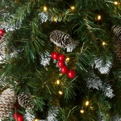 36 In. Pre-Lit Frosted Berry Teardrop With LED Lights 6 36 In. Pre-Lit Frosted Berry Teardrop With LED Lights -Christmas Trees Sales FRB 3TDL B1 Silo C1