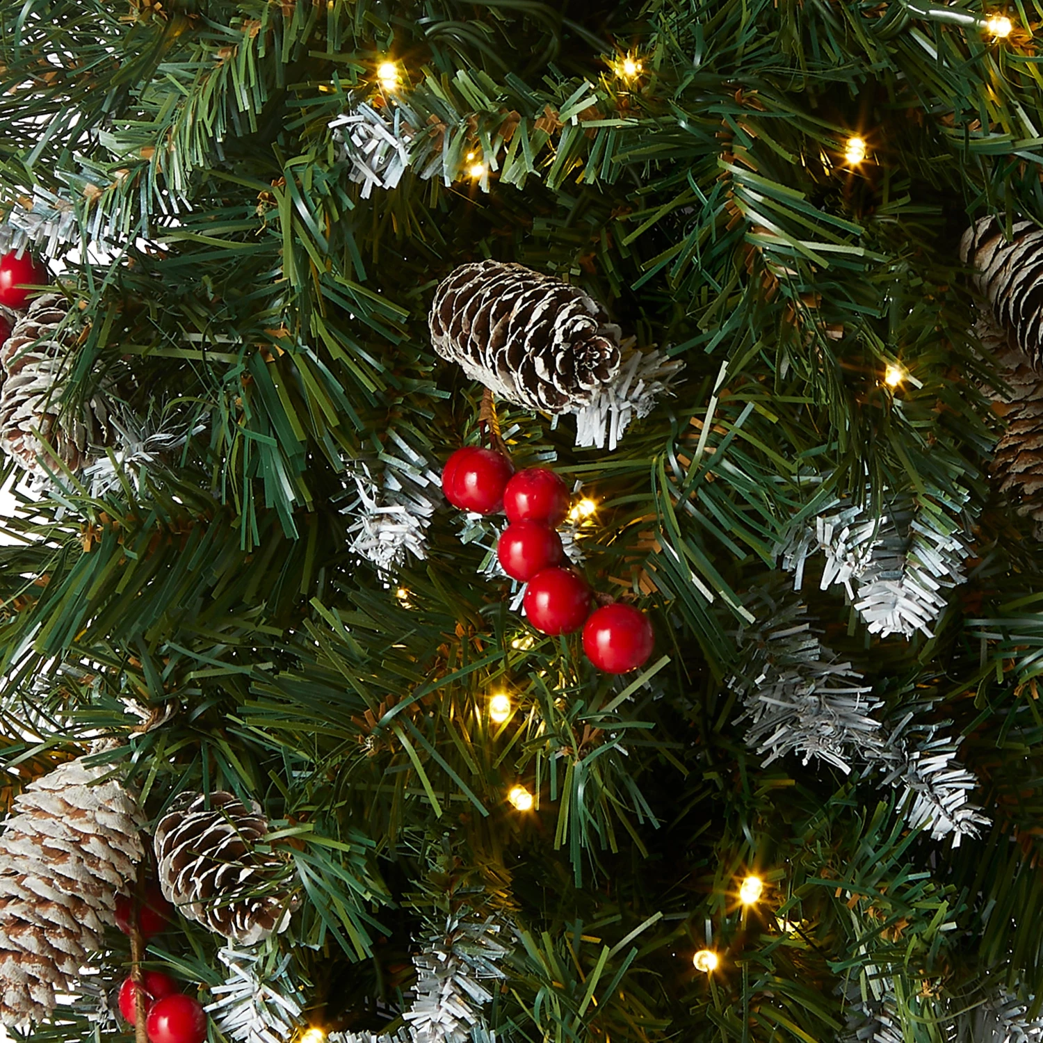 36 In. Pre-Lit Frosted Berry Teardrop With LED Lights 3 36 In. Pre-Lit Frosted Berry Teardrop With LED Lights - Image 3