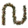 9 Ft. Pre-Lit Frosted Berry Garland With Clear Lights