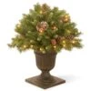 24 In. Pre-Lit Frosted Berry Porch Bush With Clear Lights