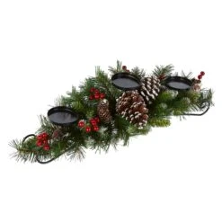 30 In. Frosted Berry Frosted Berry Centerpiece And Candle Holder 10 30 In. Frosted Berry Frosted Berry Centerpiece And Candle Holder -Christmas Trees Sales FRB3 800 30C B1 Silo