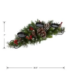 30 In. Frosted Berry Frosted Berry Centerpiece And Candle Holder 11 30 In. Frosted Berry Frosted Berry Centerpiece And Candle Holder -Christmas Trees Sales FRB3 800 30C B1 Silo Dim