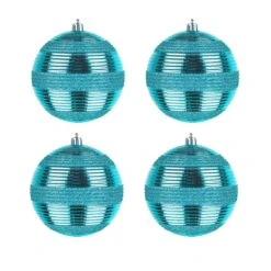 4-Piece Shatterproof Swirling Blue Ornaments 11 4-Piece Shatterproof Swirling Blue Ornaments -Christmas Trees Sales FRT100 AH112603 5