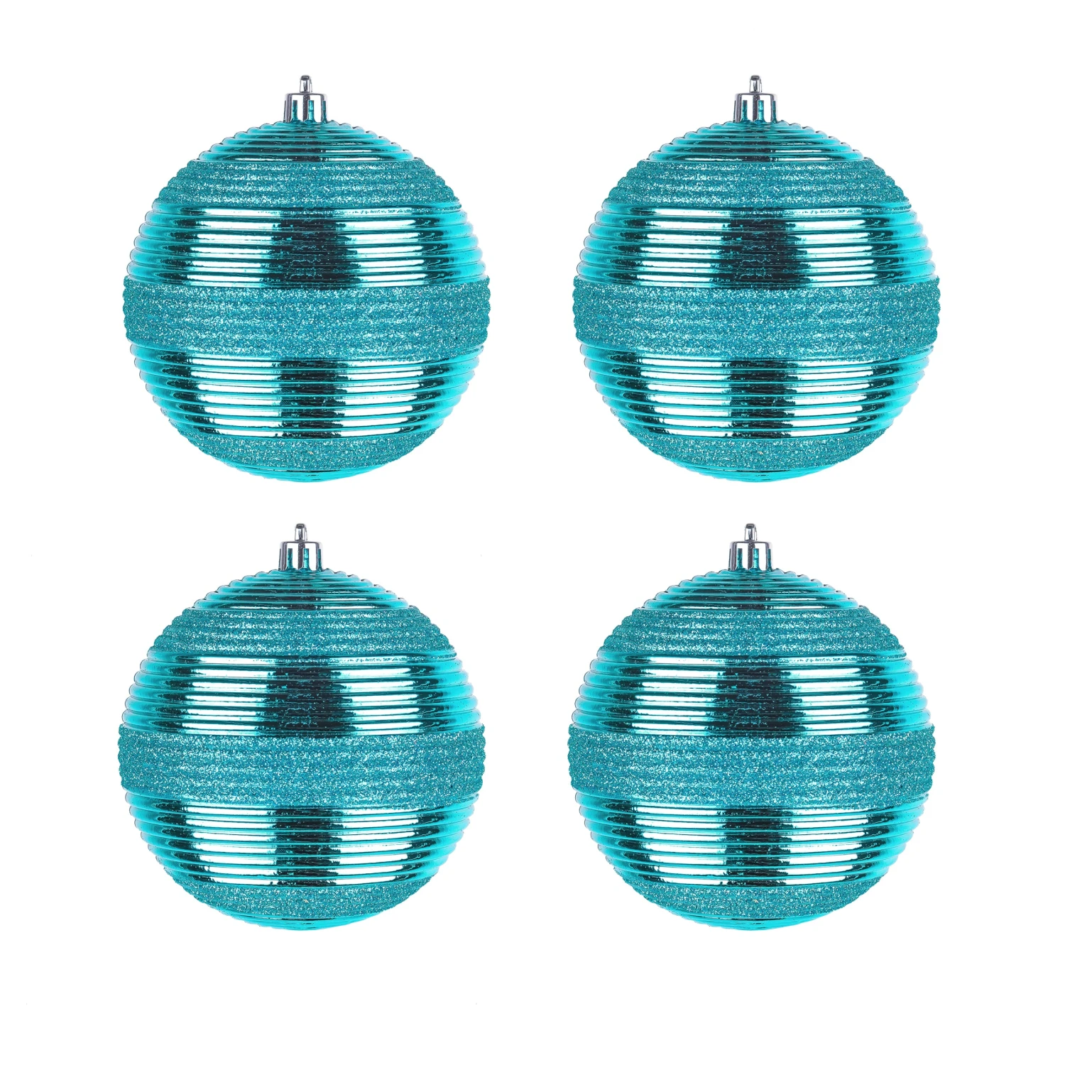 4-Piece Shatterproof Swirling Blue Ornaments 5 4-Piece Shatterproof Swirling Blue Ornaments - Image 5