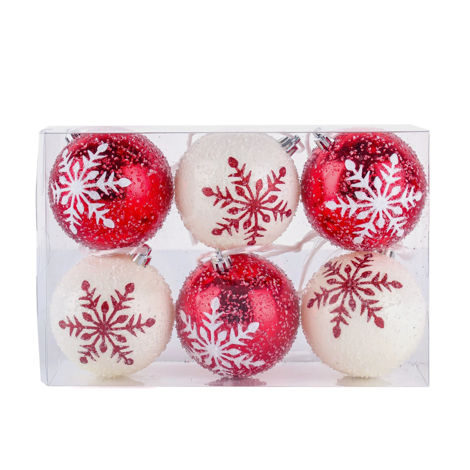 6-Piece Shatterproof Snowflake Ornaments 1 6-Piece Shatterproof Snowflake Ornaments