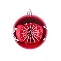 6-Piece Shatterproof Snowflake Red Ornaments -Christmas Trees Sales FRT100 AH112606 5
