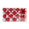 10 In. Red Xmas Ball Set, Shatterproof